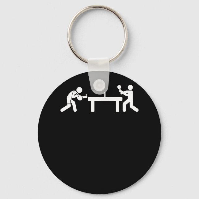 Llavero Ping Pong Table Tennis Stick Figures Pingpong (Anverso)