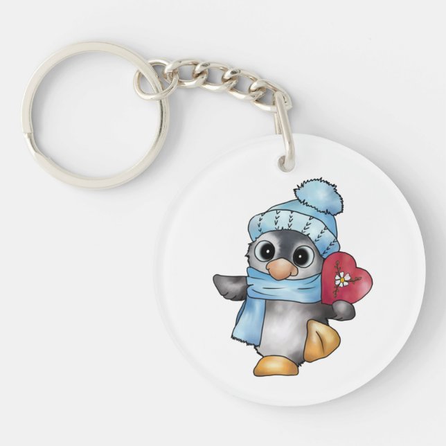 Llavero Pinguin mit Herz (Frente)