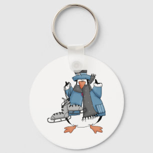 Llavero Pingüino con patines de hielo