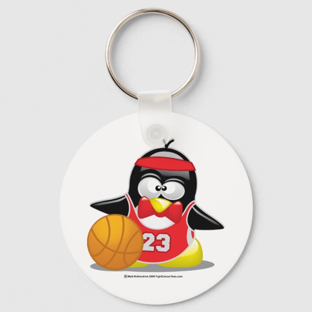 Llavero Pingüino de baloncesto (Anverso)