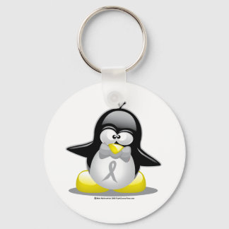 Llavero Pingüino de cinta gris/plata