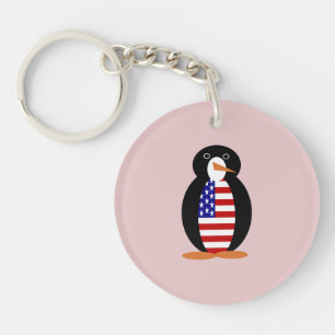 Llavero Pingüino de EE. UU. -- Pingüino Americano -- Fondo