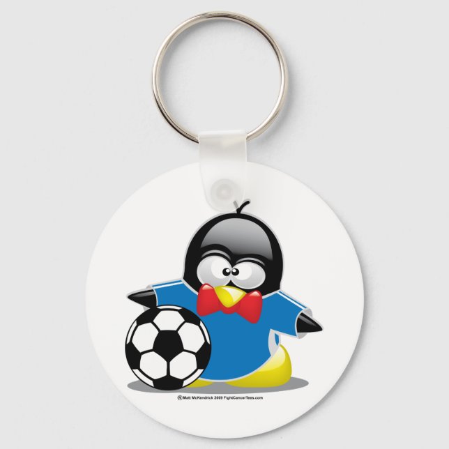 Llavero Pingüino de fútbol (Anverso)