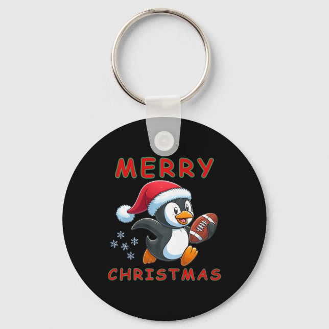 Llavero Pingüino de fútbol Navidad (Anverso)