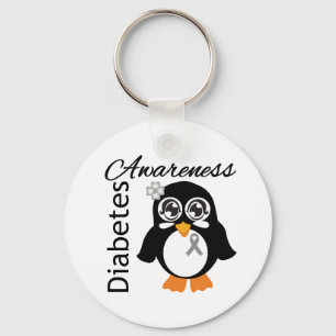 Llavero Pingüino de la conciencia de la diabetes