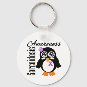 Llavero Pingüino de la conciencia de la sarcoidosis