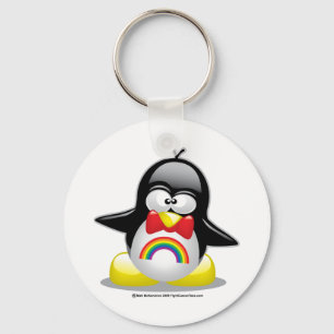 Llavero Pingüino del arco iris de LGBT
