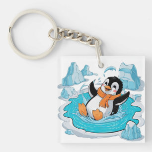 Llavero Pingüino en hielo