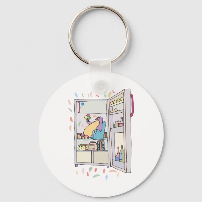 Llavero pingüino en la nevera (Anverso)