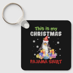 Llavero Pingüino Esta Es Mi Camiseta De Navidad De Pijama