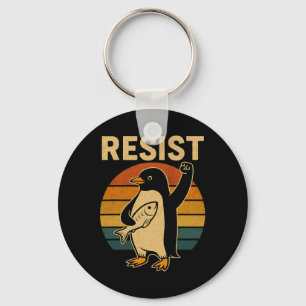 Llavero Pingüino gracioso resiste a los pingüinos en prote