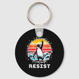 Llavero Pingüino gracioso resiste a los pingüinos en prote