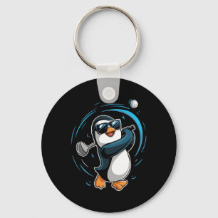 Llavero Pingüino Jugando Golf Deporte Animal Lindo Pingüin