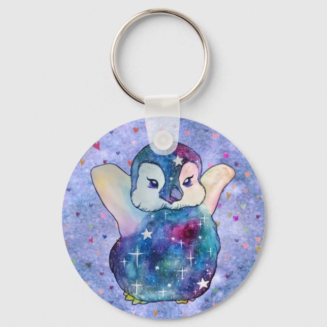 Llavero Pingüino llamado Button (Anverso)