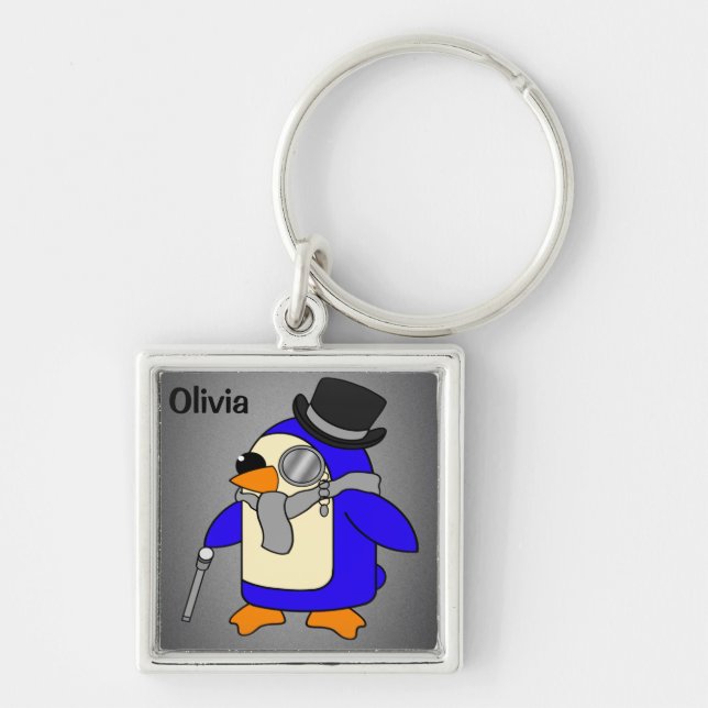 Llavero Pingüino neutro personalizado lindo (Frente)