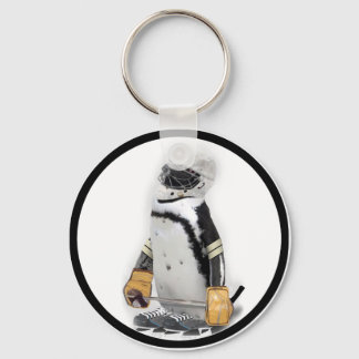 Llavero Pingüino Pequeño Con Engranaje De Hockey