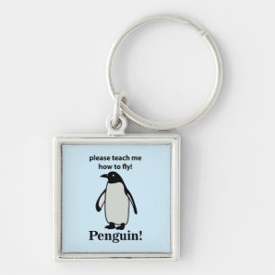 Llavero Pingüino Por Favor Enséñame a Volar Pingüino Diver