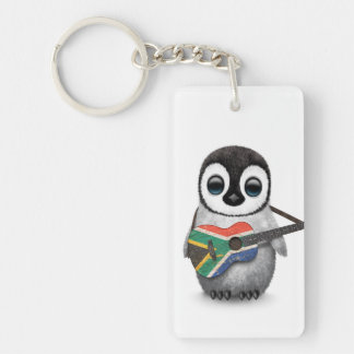 Llavero Pingüino que toca la guitarra surafricana de la