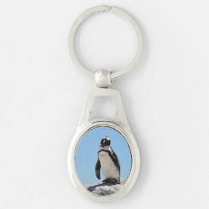 Llavero Pingüino Solitario Cielo Azul