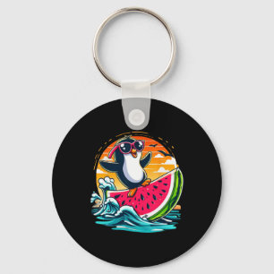 Llavero Pingüino Solitarios Surf de Sandía Verano Atardece