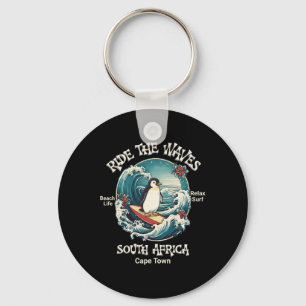 Llavero Pingüino Surfear olas Sudáfrica Cabo Cod Surfea 