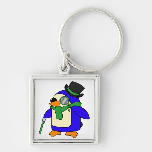 Llavero Pingüino verde claro (Frente)