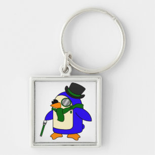 Llavero Pingüino verde oscuro