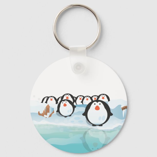 Llavero Pingüinos Adorables (Anverso)