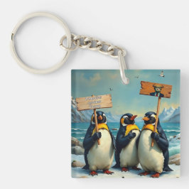 Llavero Pingüinos contra Trump
