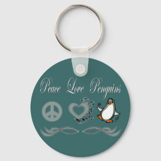 Llavero Pingüinos de amor por la paz