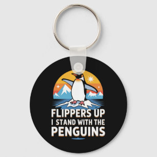 Llavero Pingüinos divertidos contra las mujeres del Día de