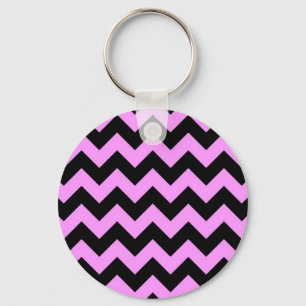 Llavero Pink and Black Zigzag