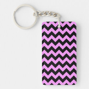 Llavero Pink and Black Zigzag