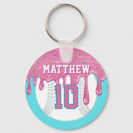 Llavero Pink & Blue Baseball Drip