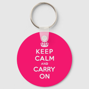Llavero Pink caliente mantener la calma y continuar
