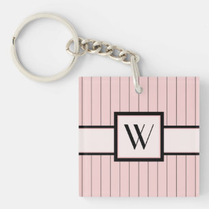 Llavero Pink con Black Pinstripes Acrylic Keychain