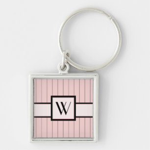 Llavero Pink con Black Pinstripes Keychain