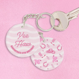 Llavero Pink Cowgirl Rodeo Birthday 