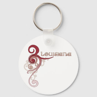 Llavero Pink Curly Swirl Louisiana Keychain