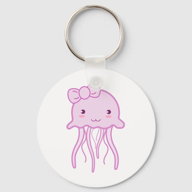 Llavero Pink Cute Jellyfish (Anverso)