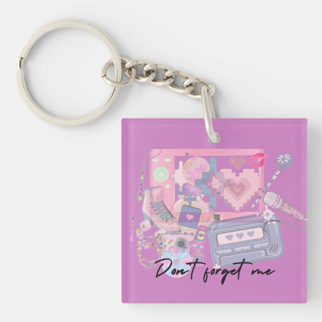 Llavero Pink Dreams – Don’t Forget Me Nostalgic Keychain (Frente)