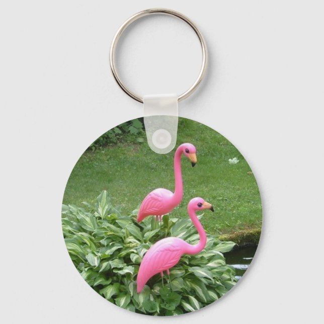 Llavero PINK FLAMINGOS keychain (Anverso)