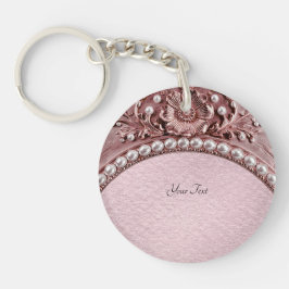 Llavero Pink Flower Keychain