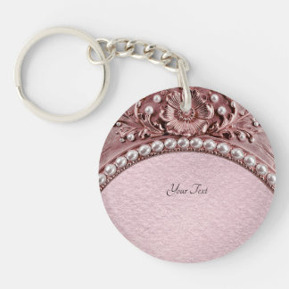 Llavero Pink Flower Keychain
