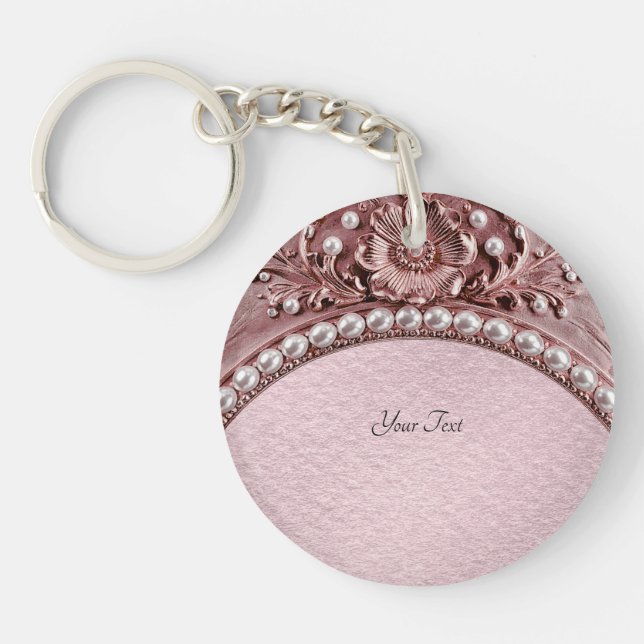 Llavero Pink Flower Keychain (Frente)