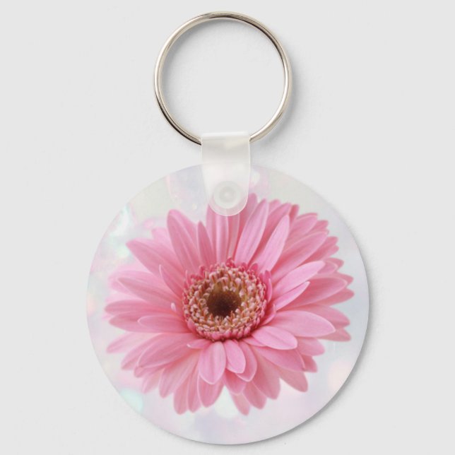Llavero Pink Gerbera daisy Keychain (Anverso)