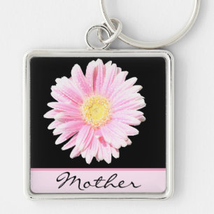 Llavero Pink Gerbera Daisy Mother Keychain