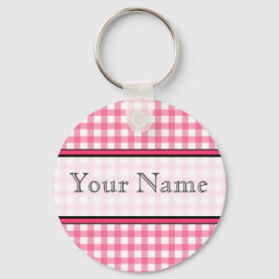 Llavero Pink Gingham Keychain