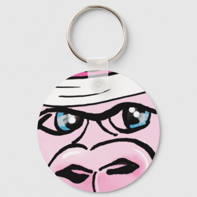 Llavero Pink Gorilla with Sweatband (Anverso)