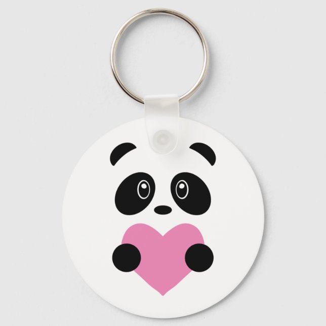 Llavero Pink Heart Panda (Anverso)